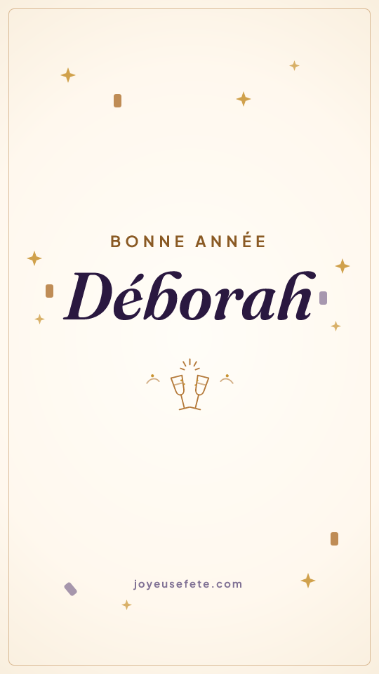 Image « Bonne année Déborah » au format story
