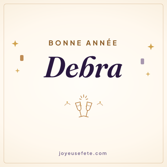 Image carrée « Bonne année Debra » pour WhatsApp