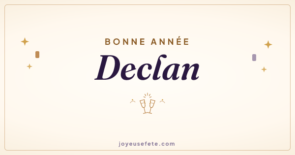 Image « Bonne année Declan » au format large