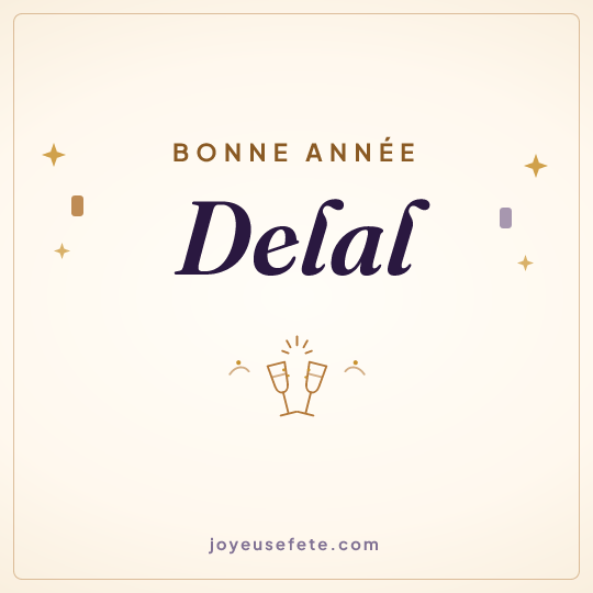 Image carrée « Bonne année Delal » pour WhatsApp