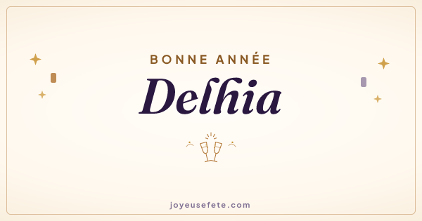 Image « Bonne année Delhia » au format large