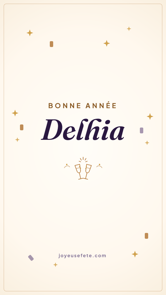 Image « Bonne année Delhia » au format story