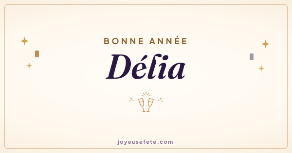 Image « Bonne année Délia » au format large