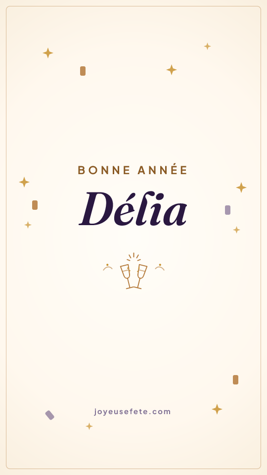 Image « Bonne année Délia » au format story