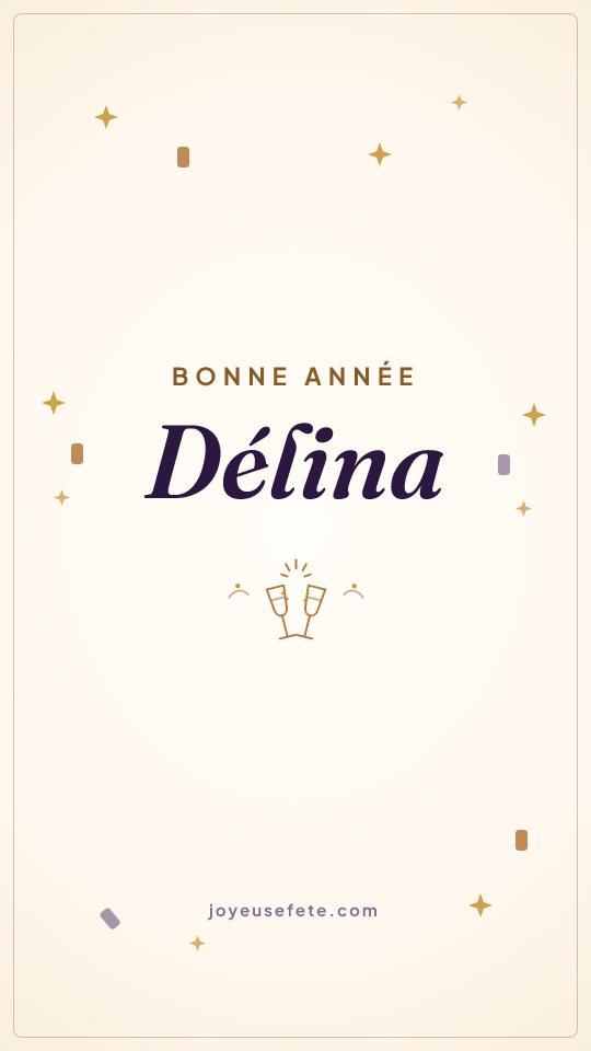 Image « Bonne année Délina » au format story