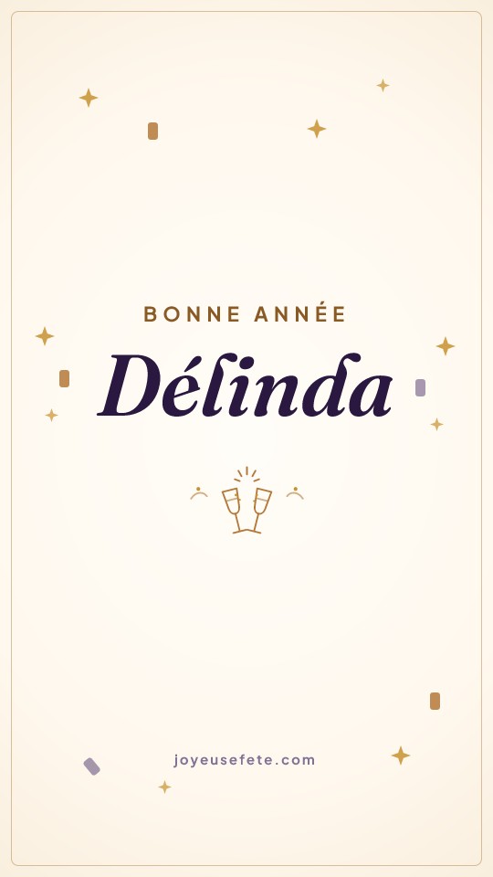 Image « Bonne année Délinda » au format story