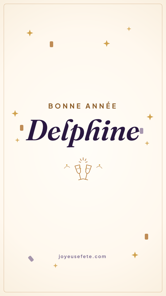 Image « Bonne année Delphine » au format story