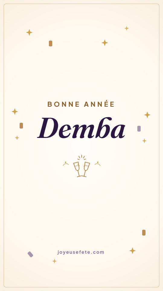 Image « Bonne année Demba » au format story