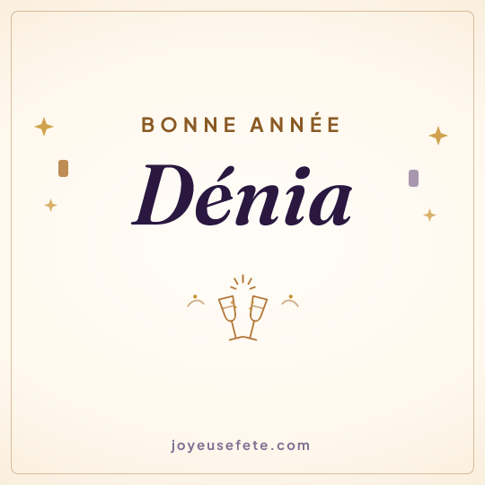 Image carrée « Bonne année Dénia » pour WhatsApp