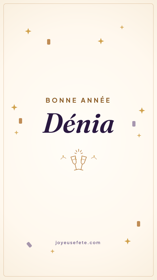 Image « Bonne année Dénia » au format story