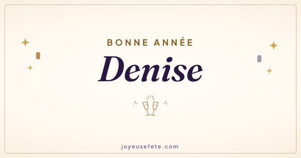 Image « Bonne année Denise » au format large