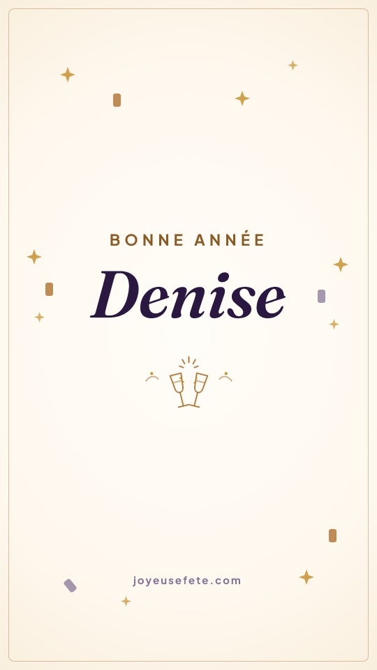 Image « Bonne année Denise » au format story