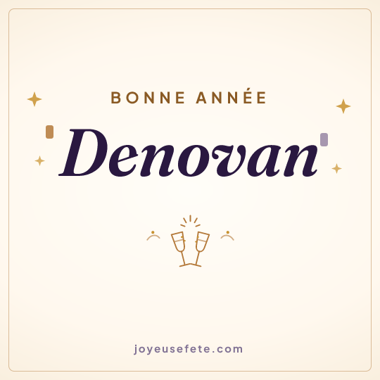 Image carrée « Bonne année Denovan » pour WhatsApp