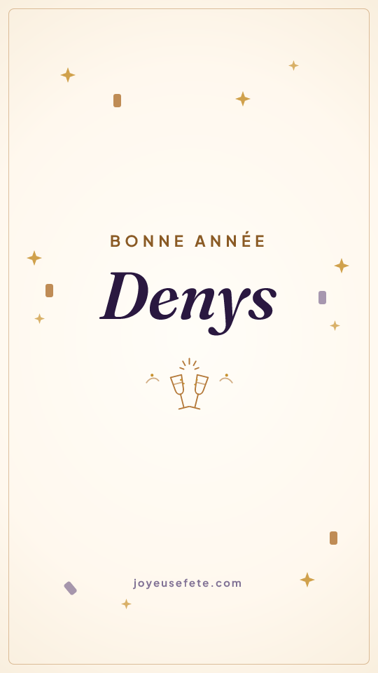 Image « Bonne année Denys » au format story