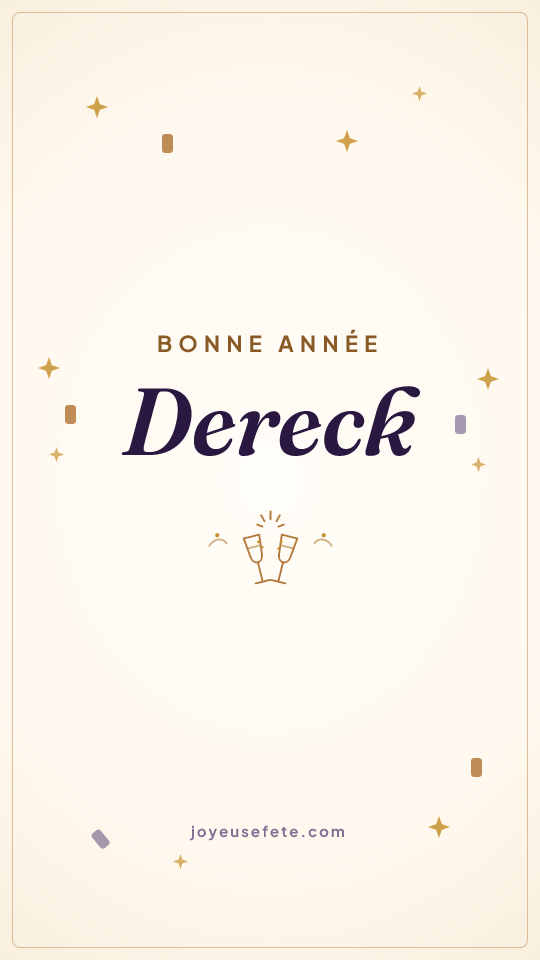 Image « Bonne année Dereck » au format story