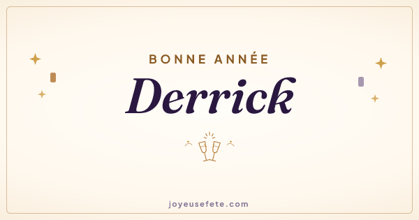 Image « Bonne année Derrick » au format large