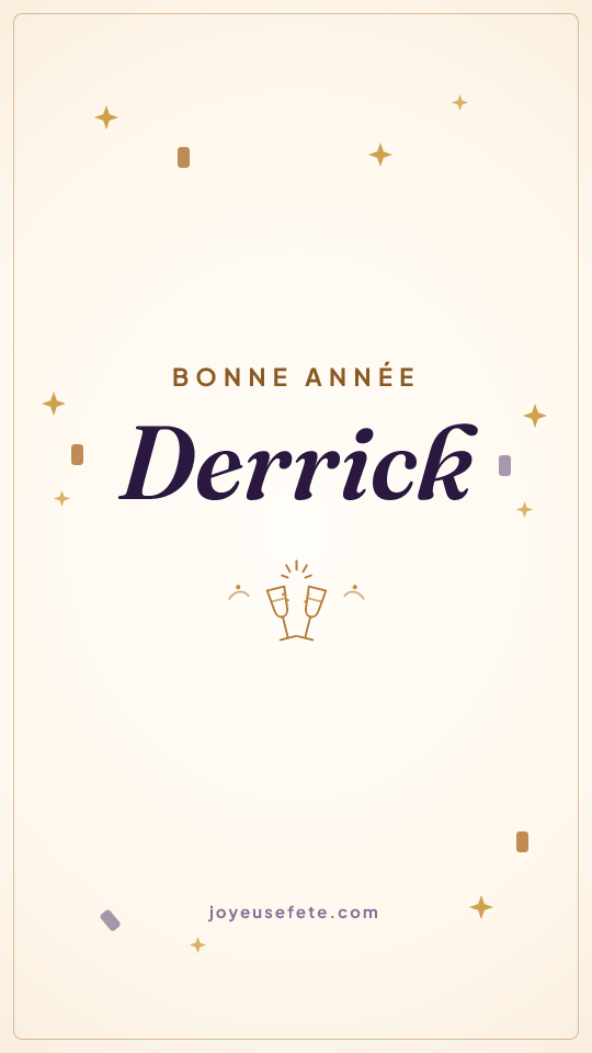Image « Bonne année Derrick » au format story