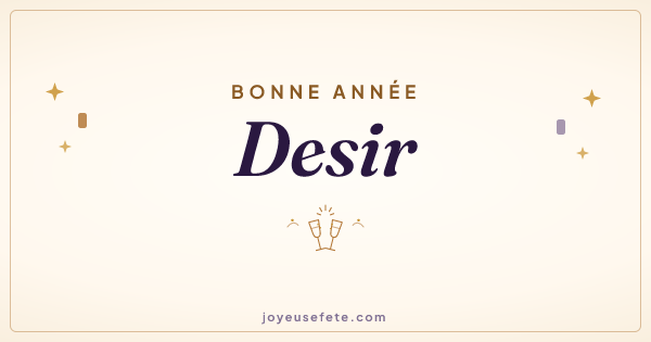 Image « Bonne année Desir » au format large