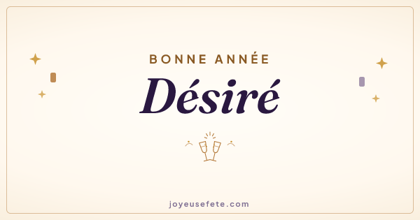 Image « Bonne année Désiré » au format large