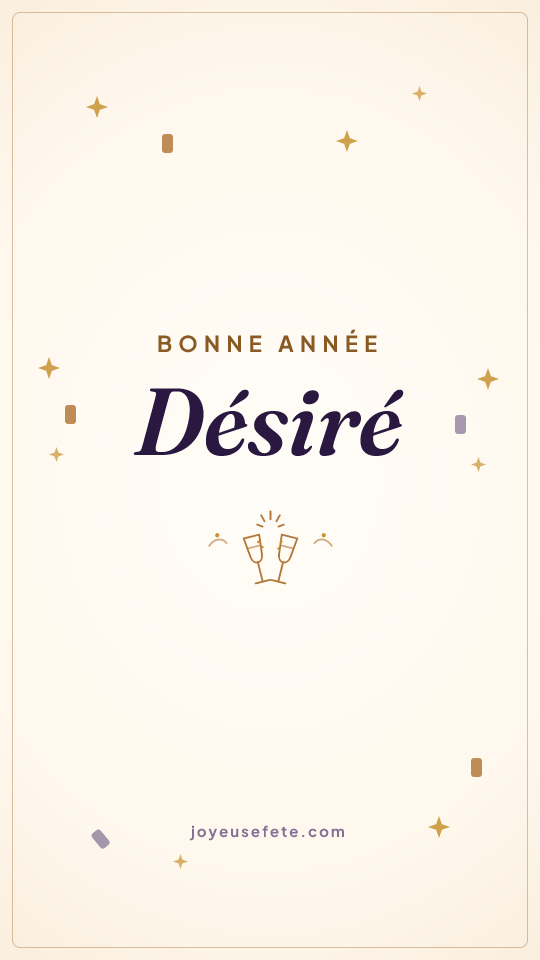 Image « Bonne année Désiré » au format story