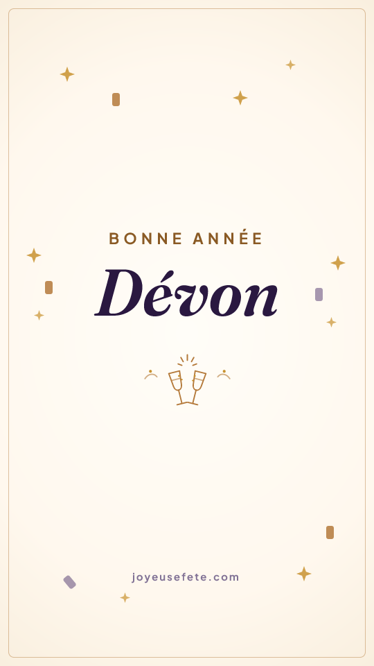 Image « Bonne année Dévon » au format story