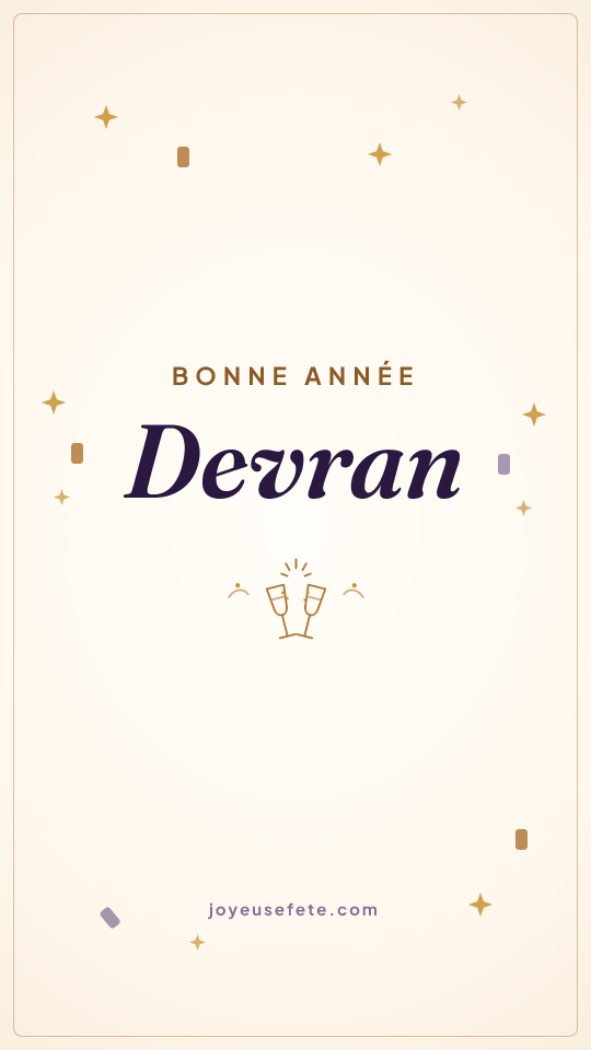 Image « Bonne année Devran » au format story