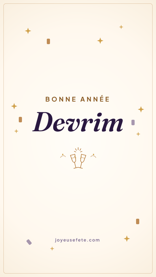 Image « Bonne année Devrim » au format story