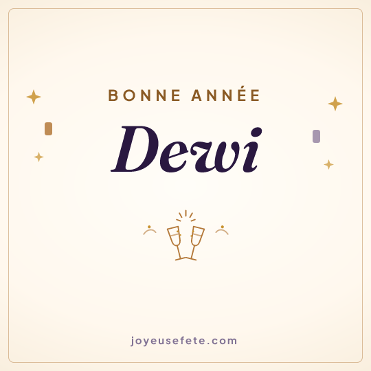 Image carrée « Bonne année Dewi » pour WhatsApp