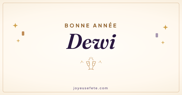 Image « Bonne année Dewi » au format large