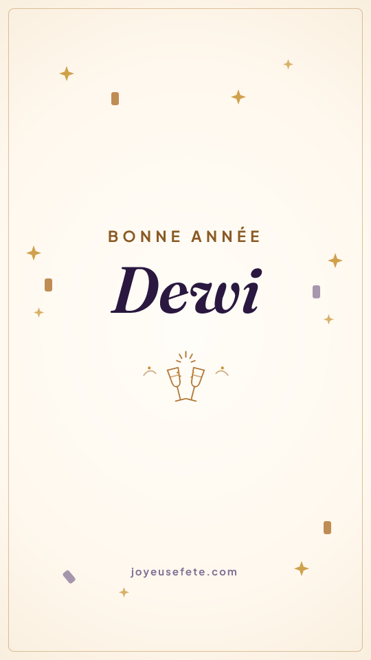 Image « Bonne année Dewi » au format story