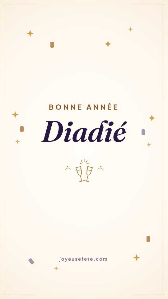 Image « Bonne année Diadié » au format story