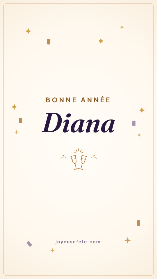 Image « Bonne année Diana » au format story