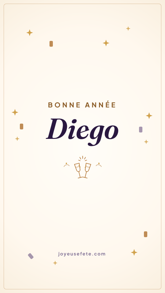 Image « Bonne année Diego » au format story