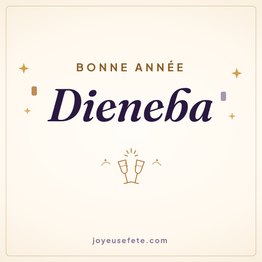 Image carrée « Bonne année Dieneba » pour WhatsApp