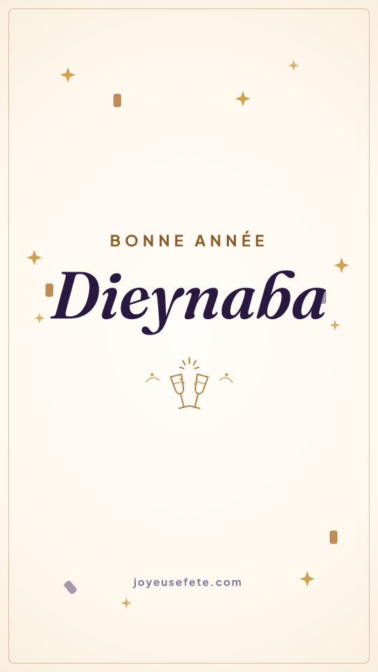 Image « Bonne année Dieynaba » au format story