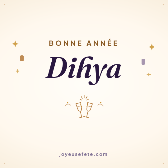 Image carrée « Bonne année Dihya » pour WhatsApp
