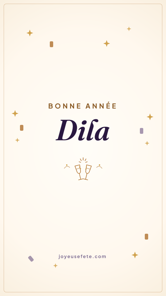 Image « Bonne année Dila » au format story