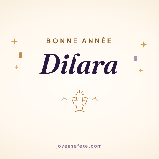 Image carrée « Bonne année Dilara » pour WhatsApp