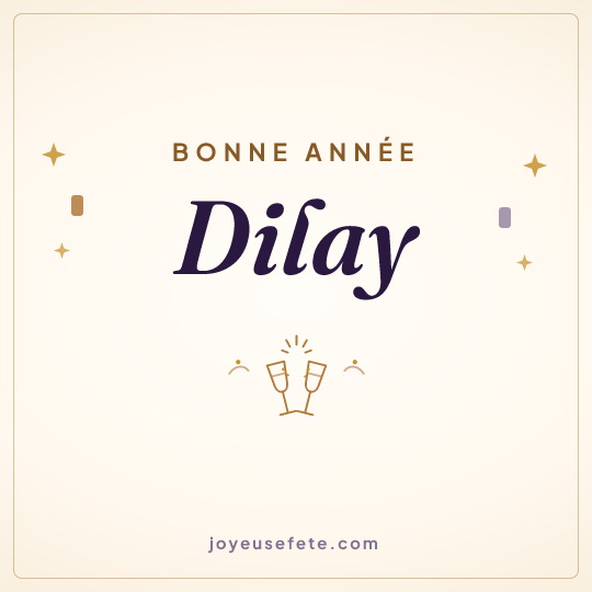 Image carrée « Bonne année Dilay » pour WhatsApp