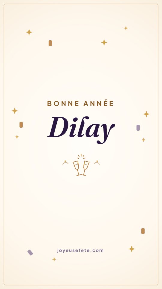 Image « Bonne année Dilay » au format story