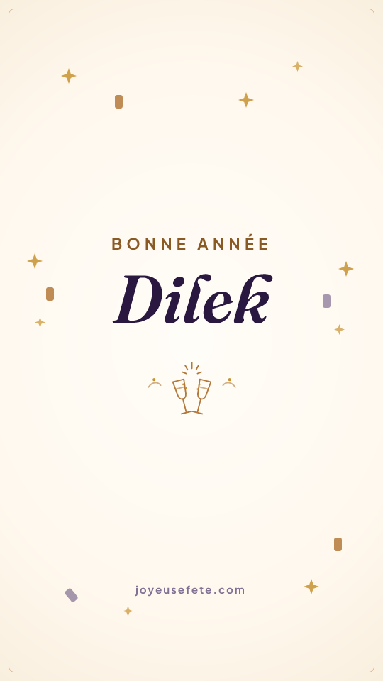 Image « Bonne année Dilek » au format story
