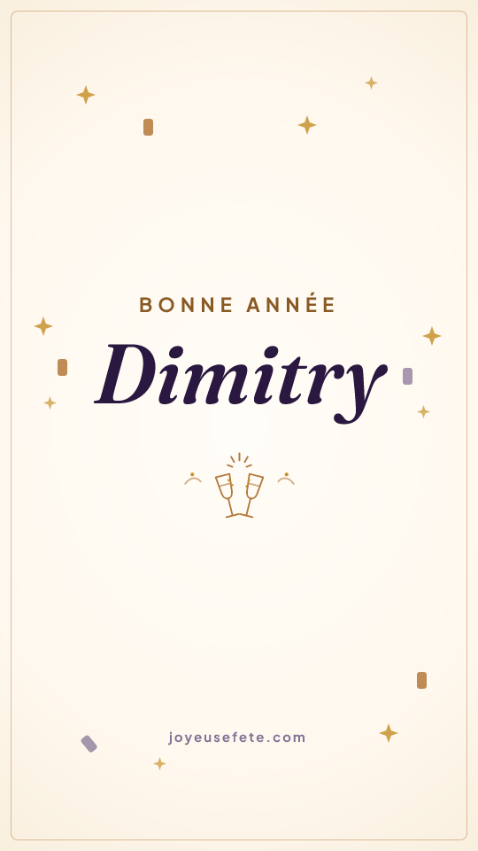 Image « Bonne année Dimitry » au format story