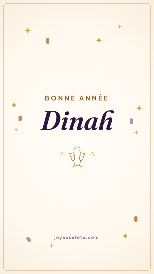 Image « Bonne année Dinah » au format story