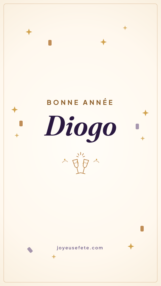 Image « Bonne année Diogo » au format story