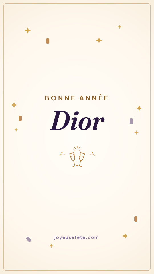 Image « Bonne année Dior » au format story