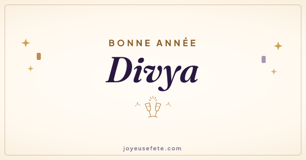 Image « Bonne année Divya » au format large