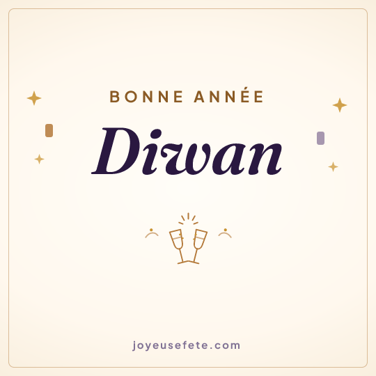 Image carrée « Bonne année Diwan » pour WhatsApp