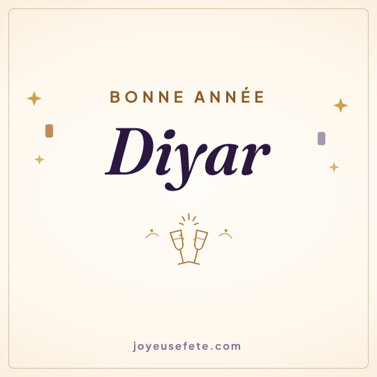 Image carrée « Bonne année Diyar » pour WhatsApp