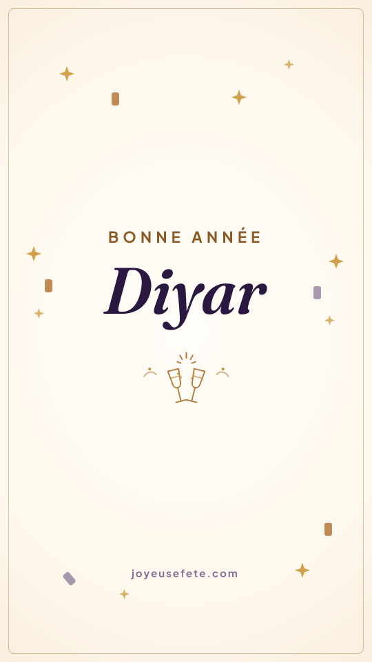 Image « Bonne année Diyar » au format story