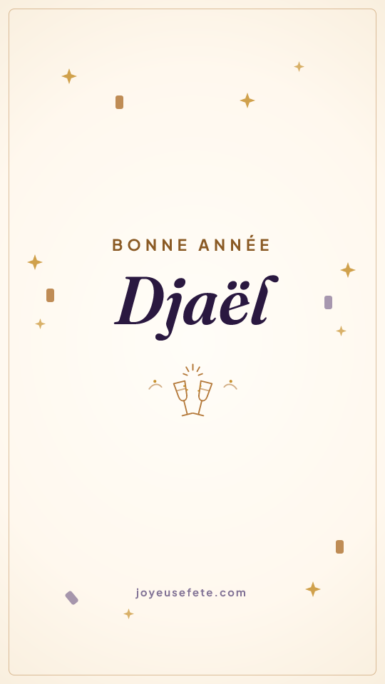 Image « Bonne année Djaël » au format story